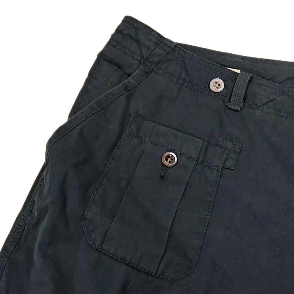 Vtg 90s Polo Ralph Lauren Baggy Wide Leg Cargo Shorts 42/44 Black Field Utility - Picture 4 of 14
